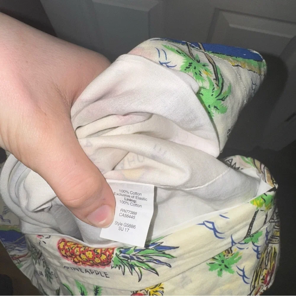 J. Crew Hawaii Print Off Shoulder Dress